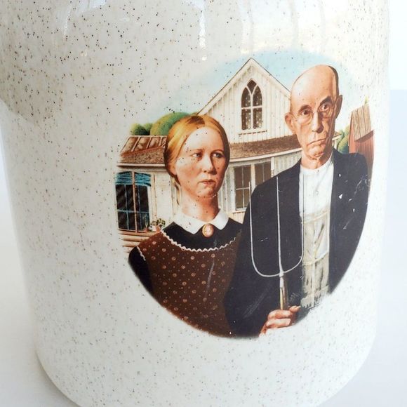 Vintage Glazed Ceramic Jug, American Gothic, McCoy - Picture 3 of 8